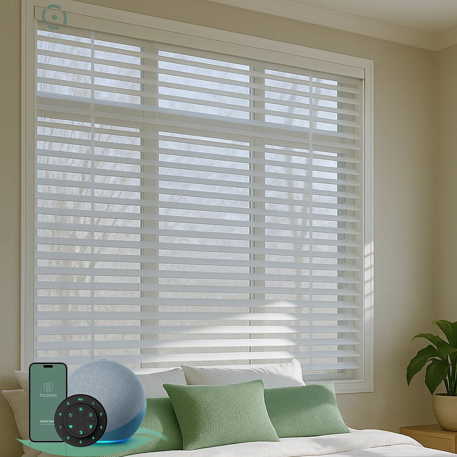 Motorized Wooden Blinds for Windows – Yoolax