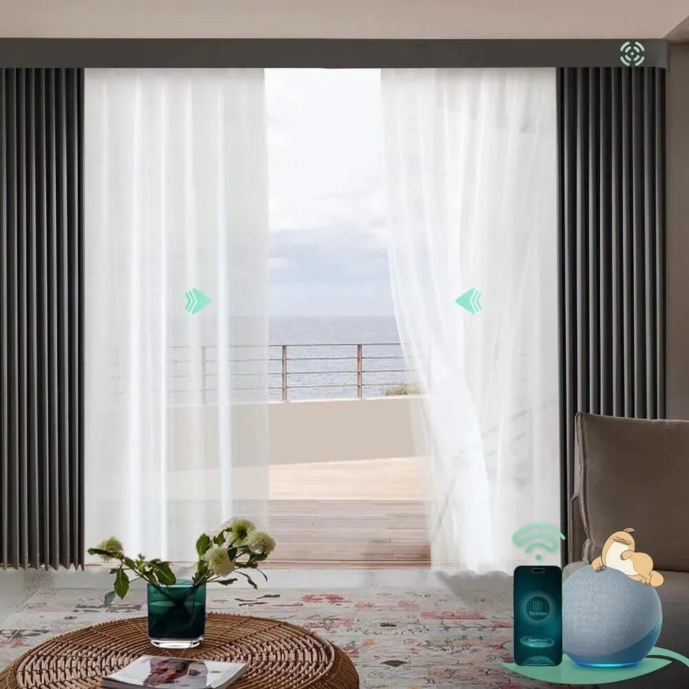 Motorized Custom XL Curtains with Rechargeable Motor – Yoolax