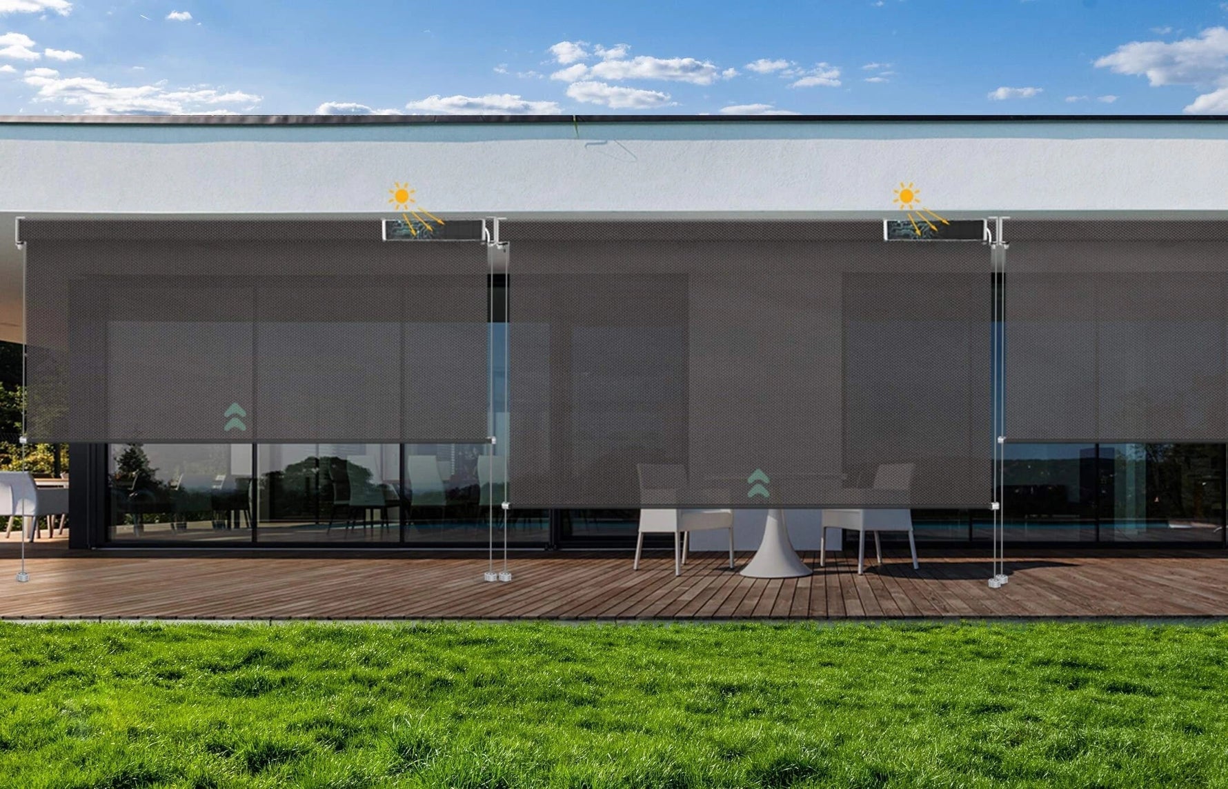Yoolax Motorized Outdoor Roller Shades