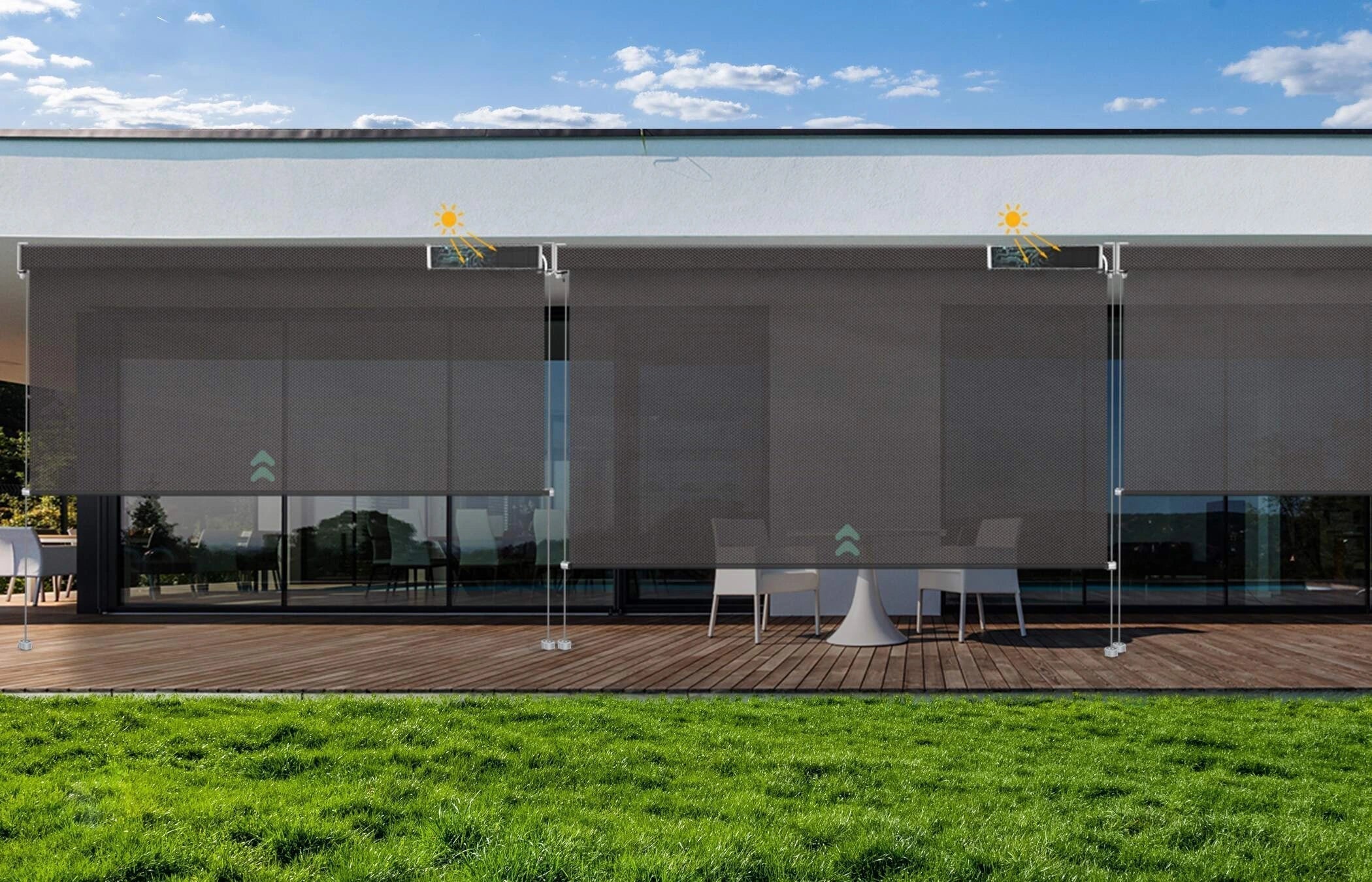 Yoolax Motorized Outdoor Roller Shades