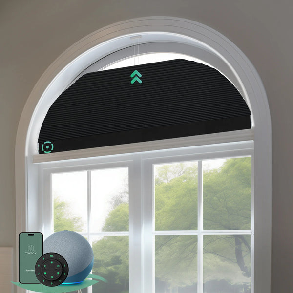 Motorized Arched Cellular Shades for Windows – Yoolax