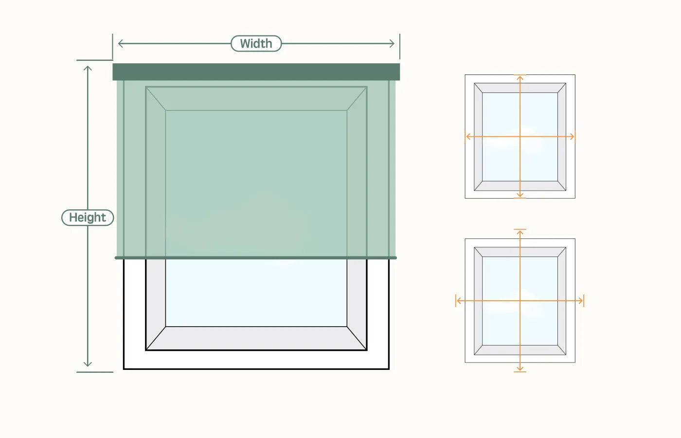 Measure outside the window frame: extend width and height beyond the frame to ensure full coverage of the window opening.