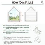 Measurement guidelines and notes for pentagon windows honeycomb shades