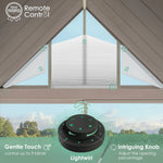 Control up to 9 cellular shades simultaneously with remote