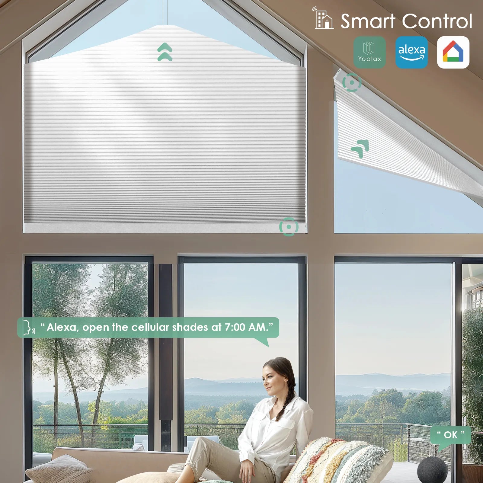 Smart control with voice, app, and timer functions