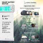 Compatible with Alexa, Google Home or Homekit, powered by rechargeable batteries or solar panels