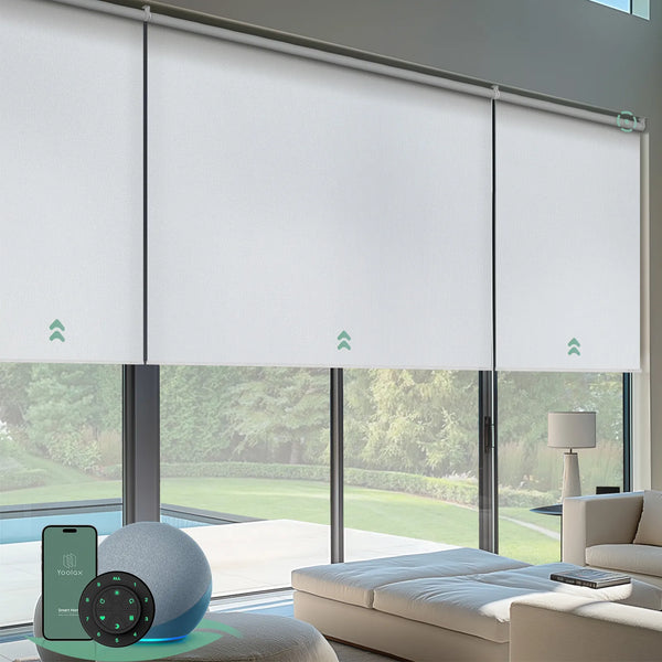 Motorized Coupled Roller Shades for Large Windows – Yoolax