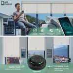 Control up to 16 solar roller shades simultaneously with remote or App