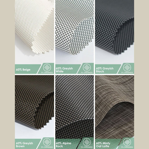 Yoolax Solar Roller Shades Fabric Samples (10 Colors)