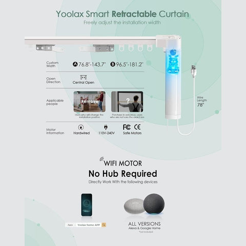 Yoolax Motorized Curtain Drape Fabric Samples (Multi-light Color)