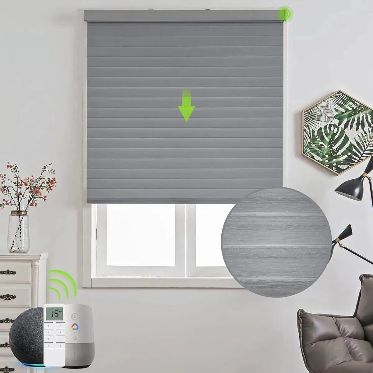 Yoolax Motorized Shangri-la Sheer Shades