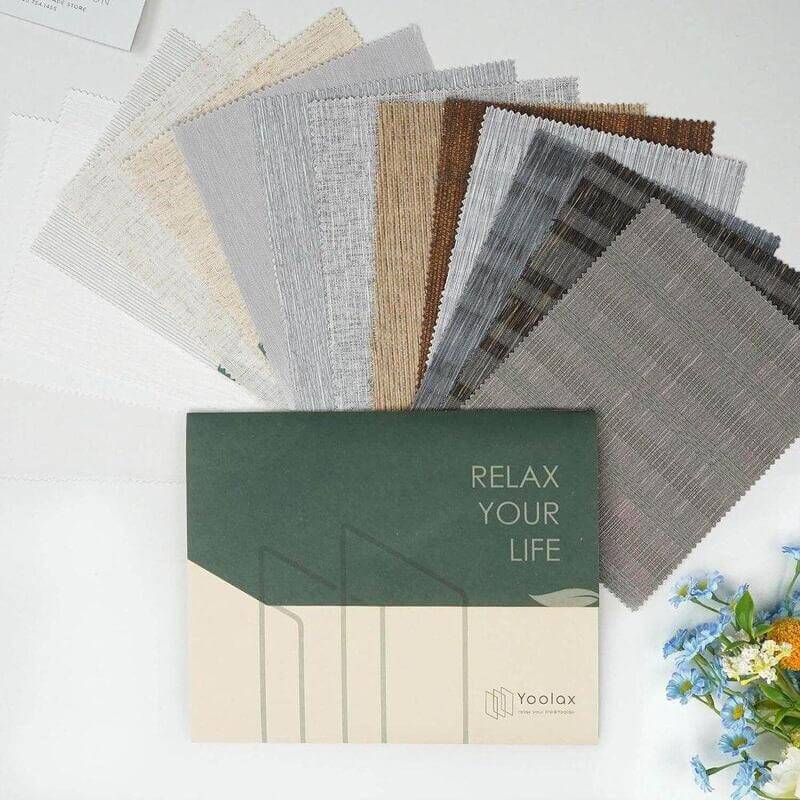 Yoolax 50% Shading and 80% Shading Roller Shades Fabric Samples