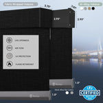 Motorized 14 openness solar shades with two valance options: fabric-wrapped valance and aluminum alloy valance