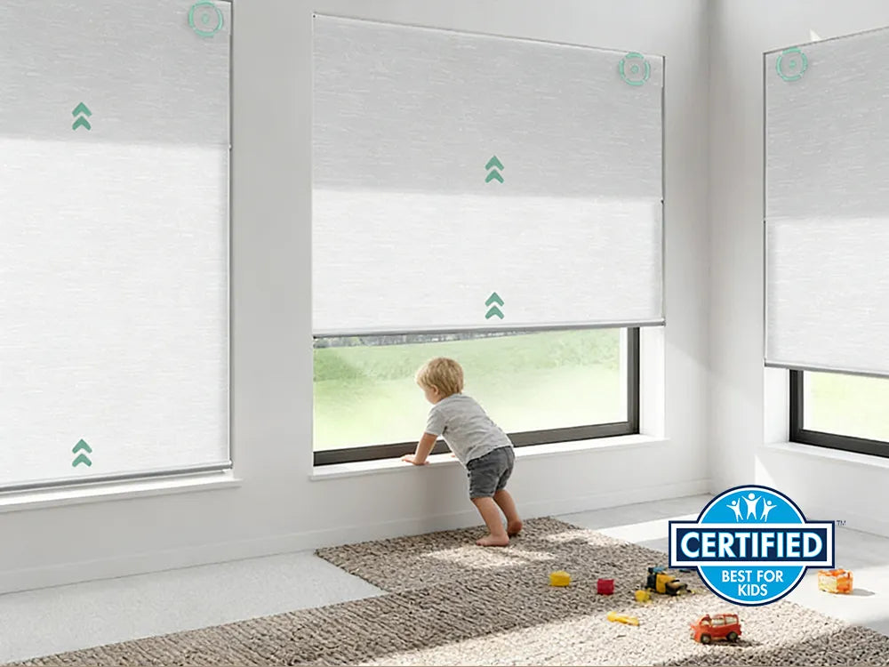 The cordless design is Child-Safe certified, making it safe for both children and pets.  