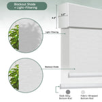 motorized dual shades in beige with room light filtering and blackout linen