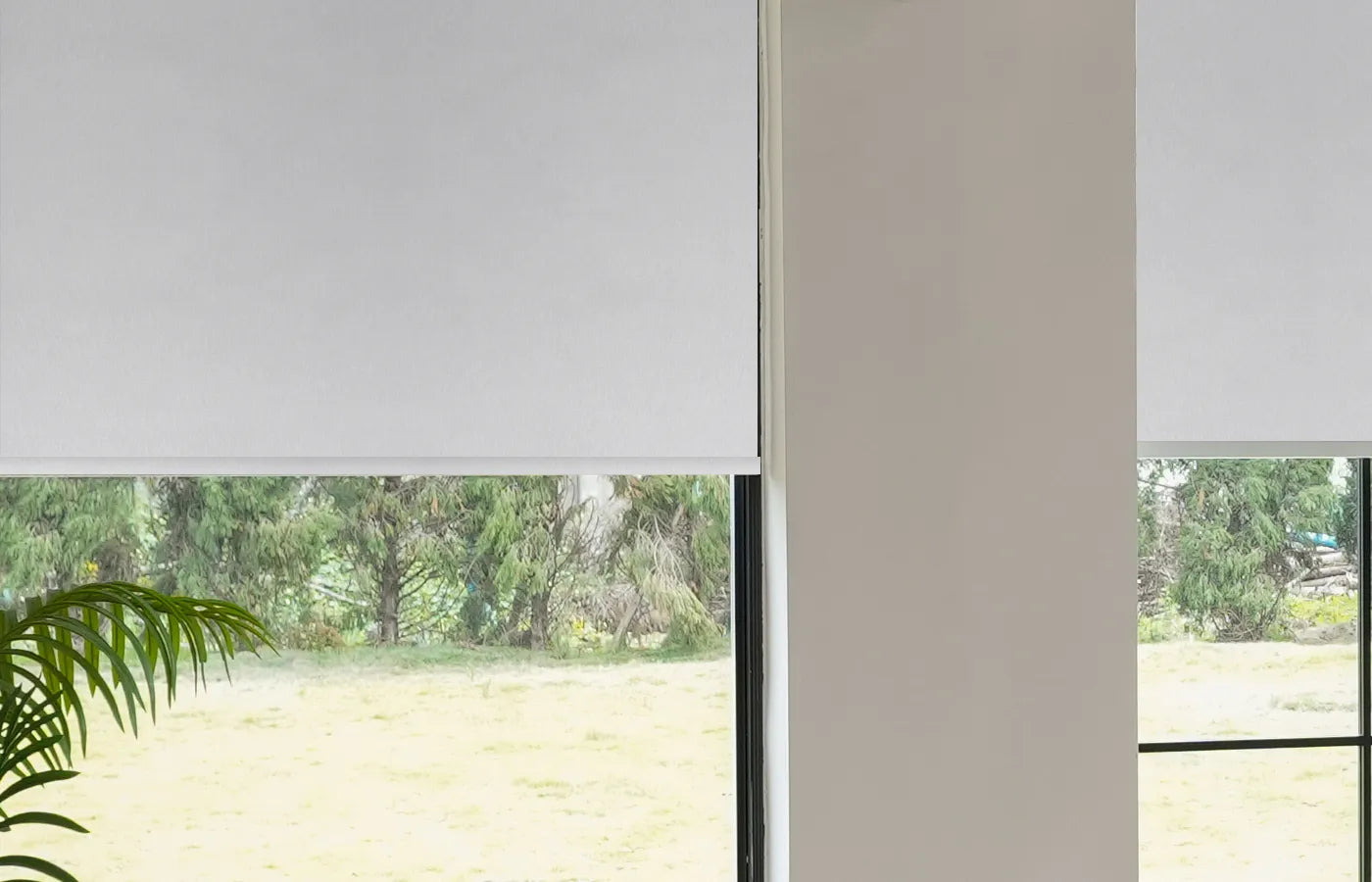 Motorized blackout roller shades v-series with 100% light control for perfect darkness and privacy.