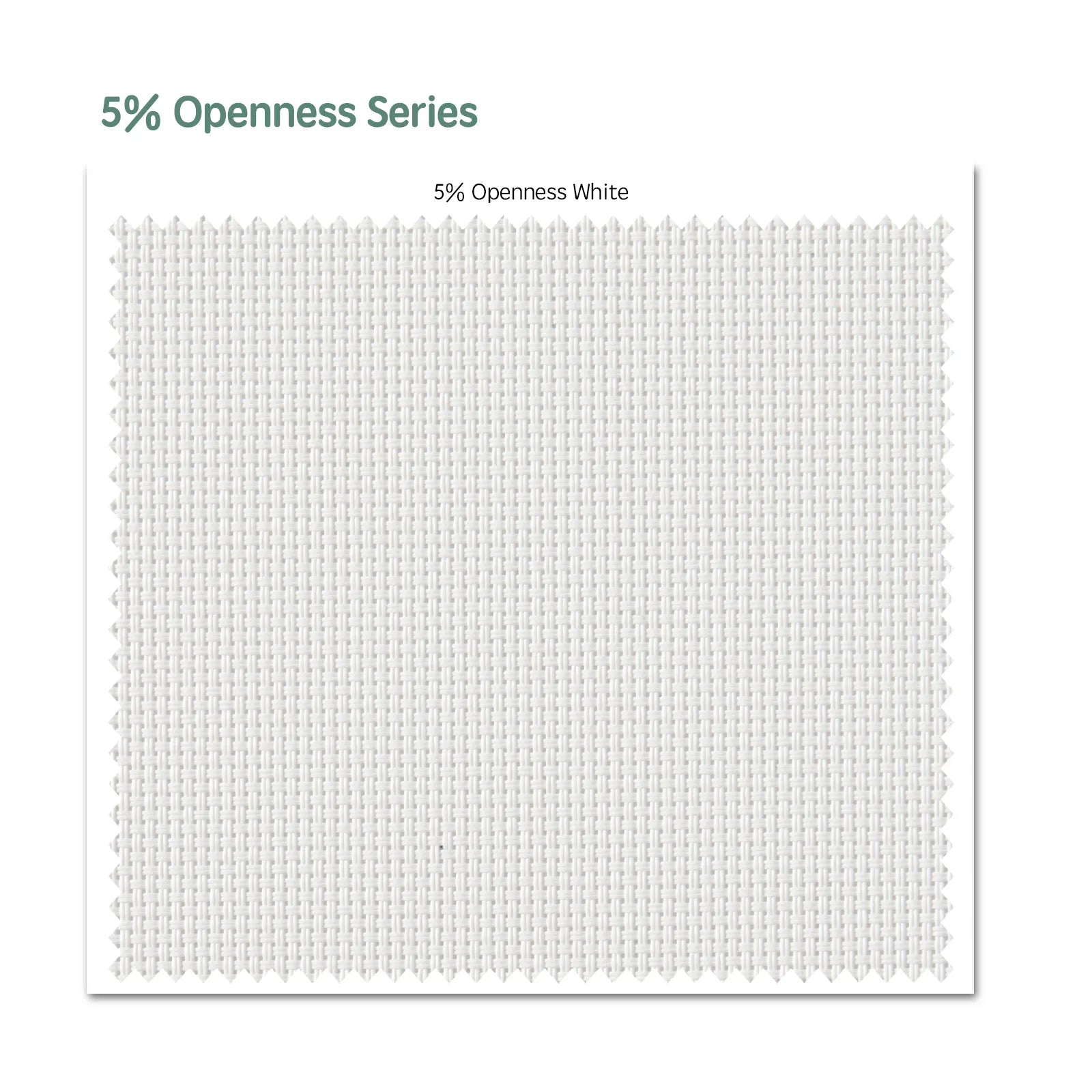 5% openness motorized extra-wide outdoor roller shades fabric samples — White.