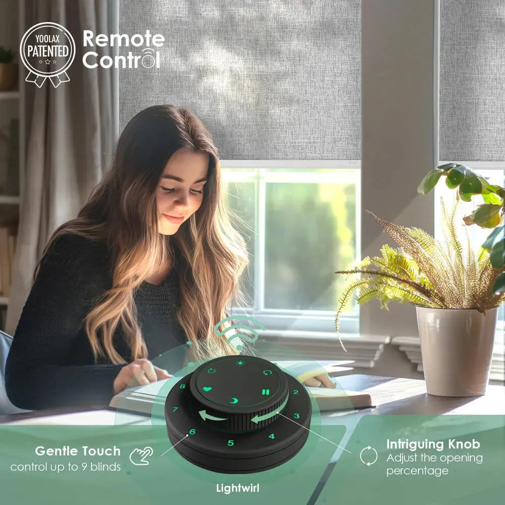 Control up to 9  roller shades simultaneously with remote