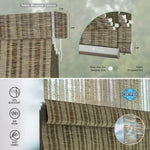 Motorized light filtering roman shades with optional fabric-wrapped valance and rod