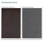 1% openness motorized outdoor roller shades fabric samples — Rich Chocolate Lover, Wild Dark Grey.