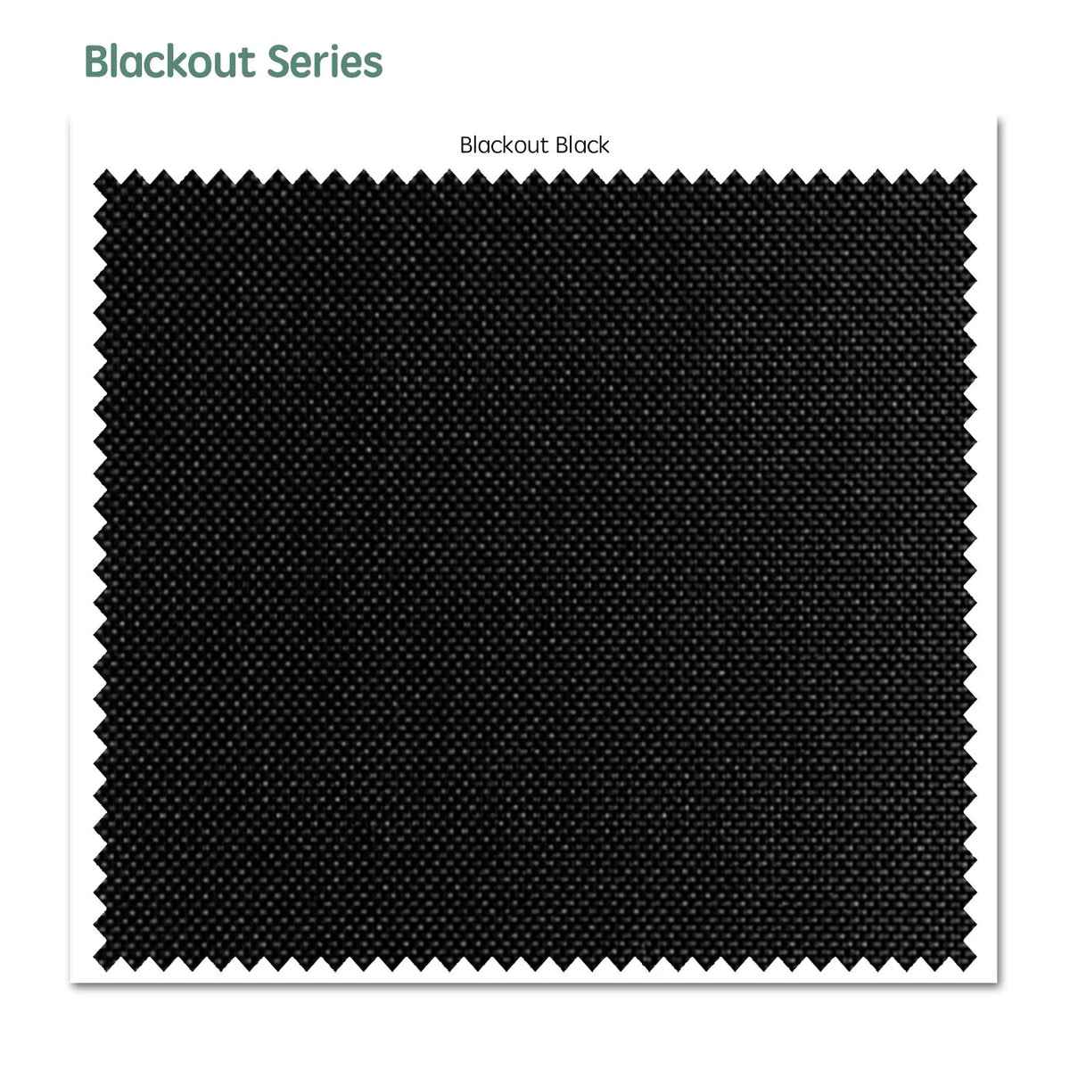 Blackout motorized outdoor roller shades fabric sample — Black.