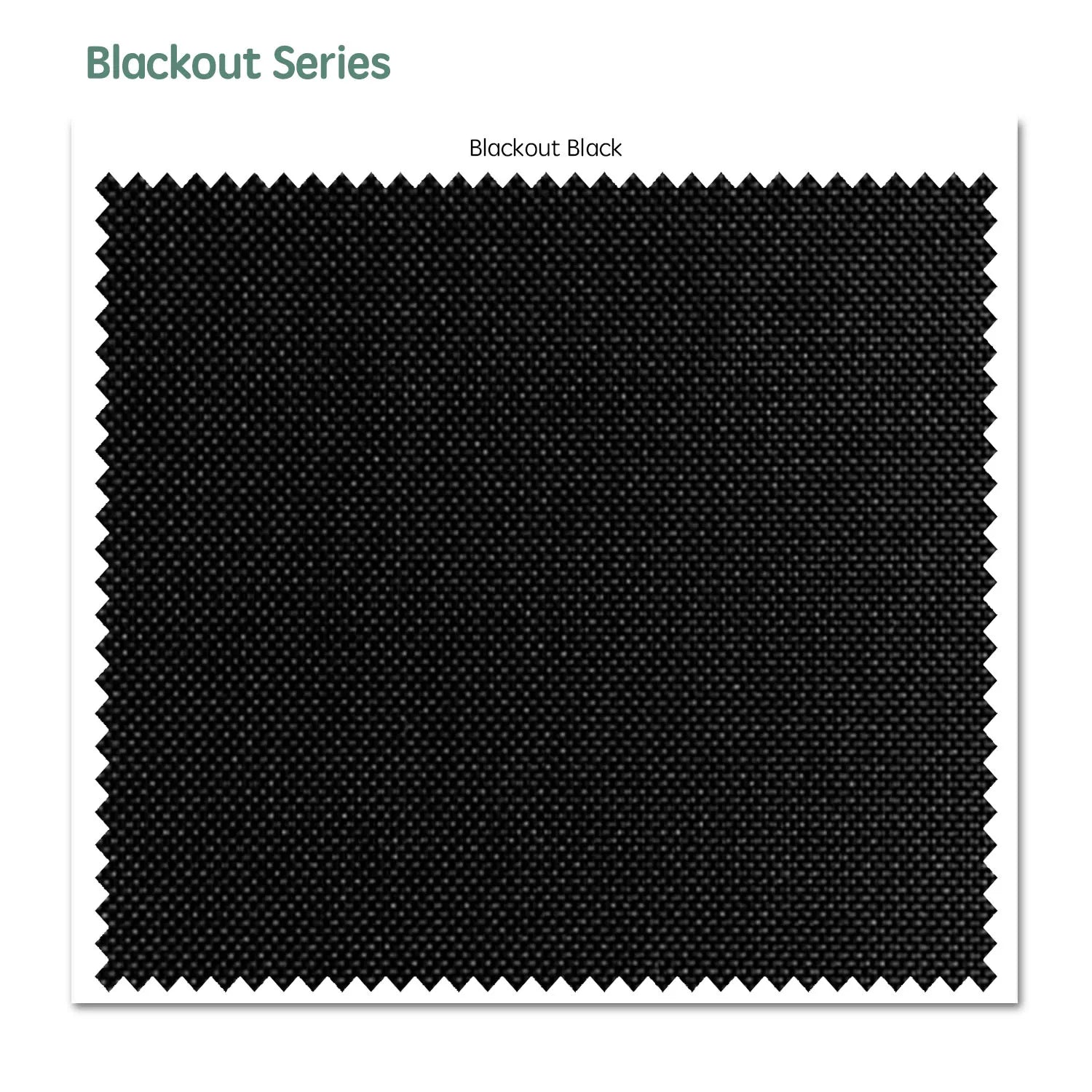 Blackout motorized outdoor roller shades fabric sample — Black.