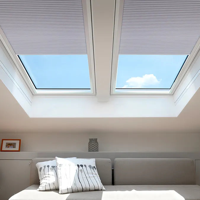 Shop motorized skylight shades for easy light and heat management
