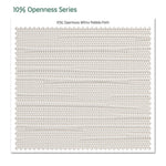 10% openness motorized solar shades fabric sample — White Pebble Path.