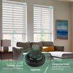 Control up to 9 zebra blinds simultaneously with remote