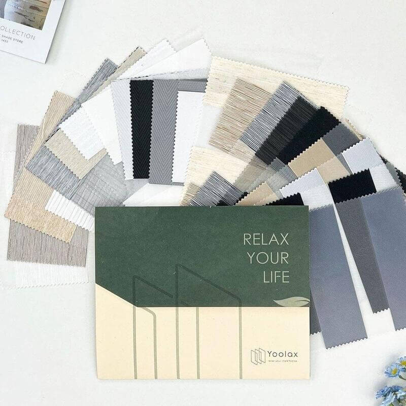 Yoolax Motorized Double Layer Zebra Shades Fabric Samples