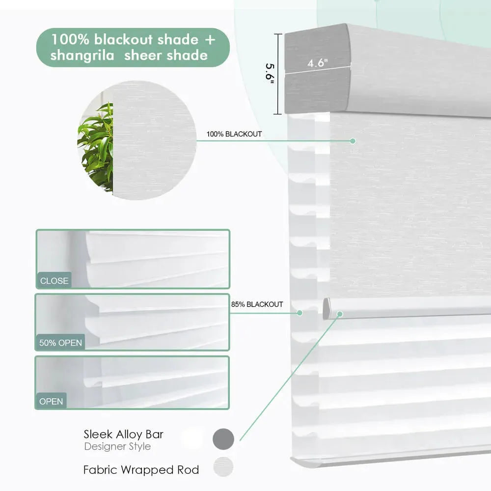 Yoolax Motorized Dual Roller Shades Blackout x Shangri-La